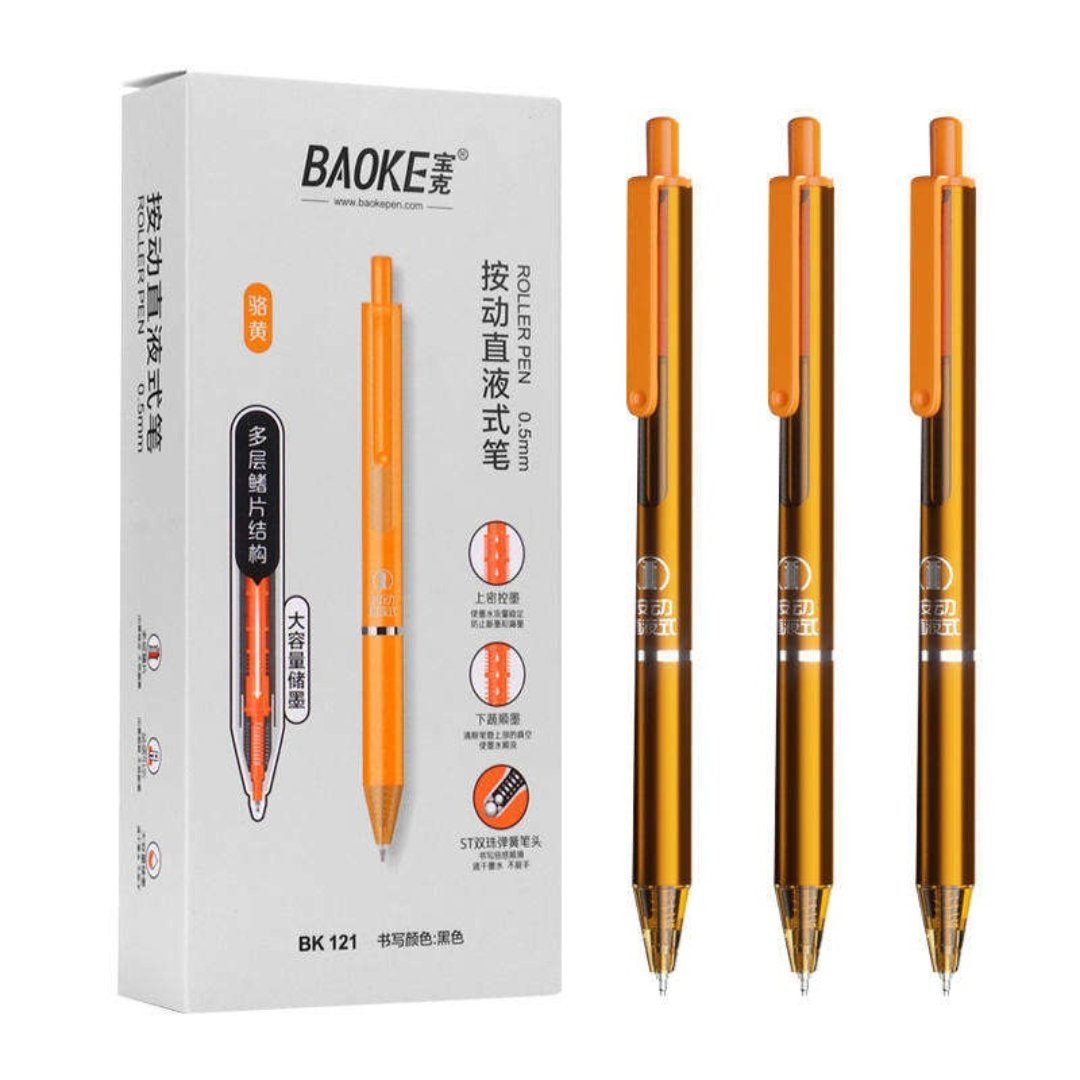 Pióro kulkowe Baoke BK121, czarny tusz 0,5 mm