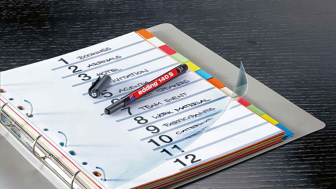 edding 140 S Permanente Marker Pen Black/Red/Blue Ink 10 Pack
