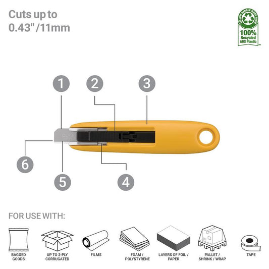 OLFA SK-7 Semi-Automatic Compact Self-Retracting Safety Knife