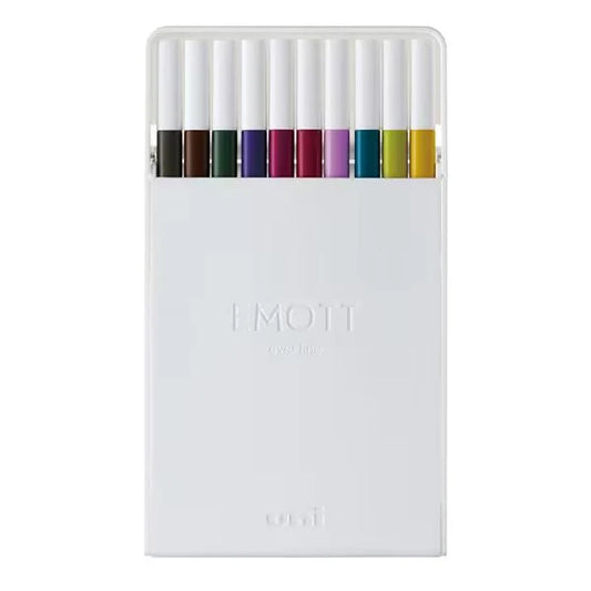 Uni EMOTT Water Based Felt-Tip Pen 10 Color Set NO3