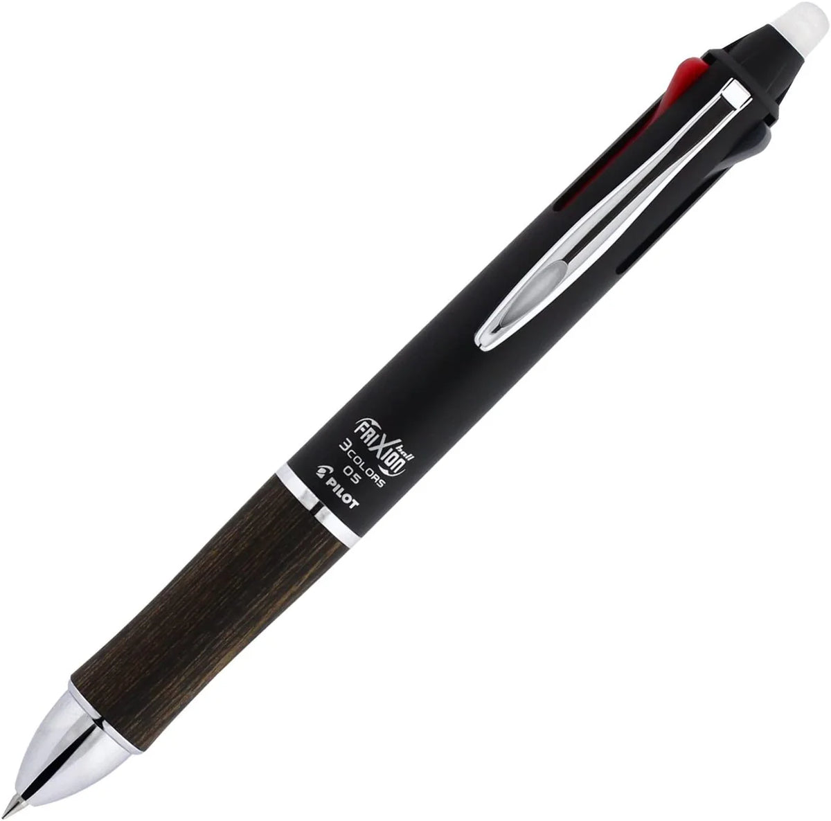 Pilot Frixion Ball 3 Colors Wood Erasable Ballpoint Pen Dark Brown