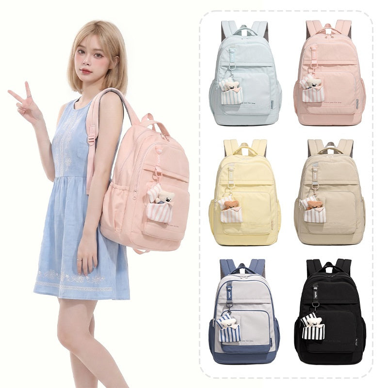 Aesthetic Large Capacity Backpack for Teen Girls | Minimalist School Knapsack