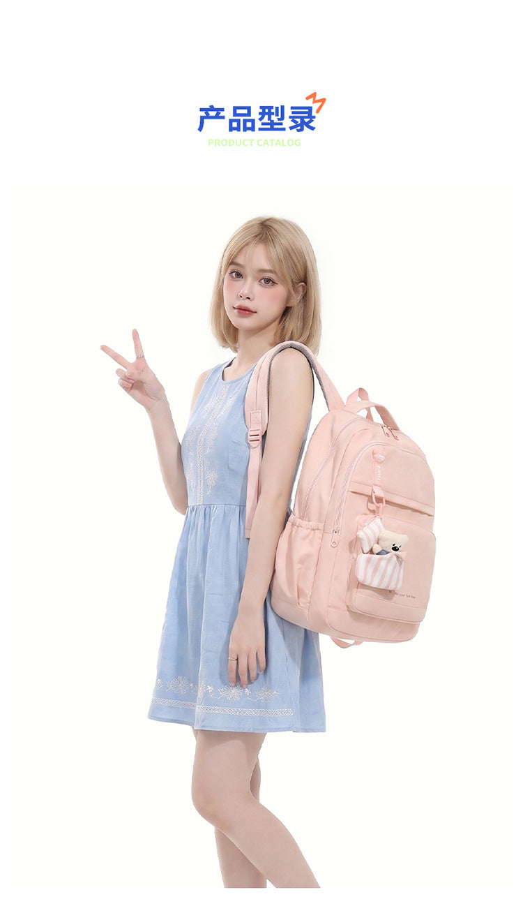Aesthetic Large Capacity Backpack for Teen Girls | Minimalist School Knapsack