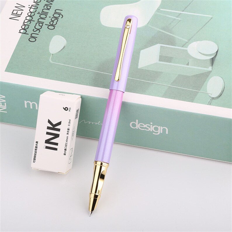 Set de regalo de tinta y pluma estilográfica Hero 6179A