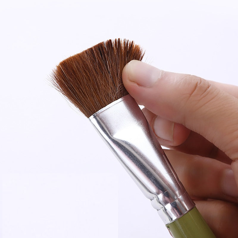 Maries Flat Bristle Watercolor Paint Brush Set | Sizes 1–12 | 12 Brushes