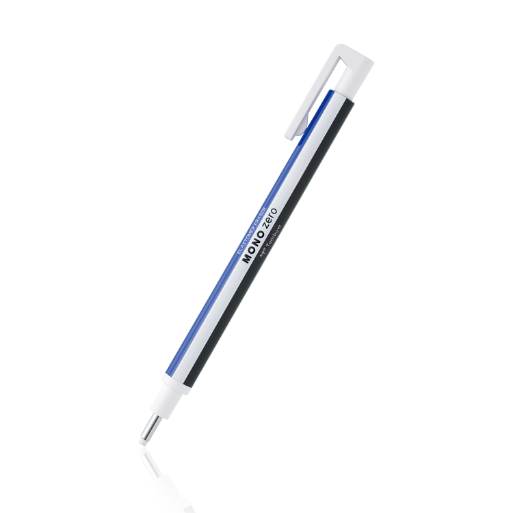 Tombow Mono Zero penvormige gumset (ronde rechthoekige punt en 4 vullingen)