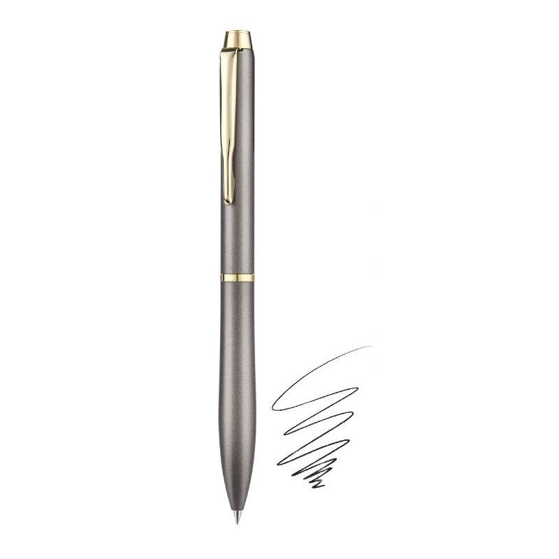 Pilot ETERLINK Metal Ballpoint Pen | 0.7mm Black Ink | Twist Retractable | Acro Ink Grey Brass