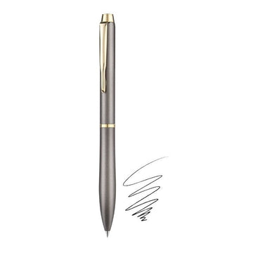 Pilot ETERLINK Metal Ballpoint Pen | 0.7mm Black Ink | Twist Retractable | Acro Ink Grey Brass