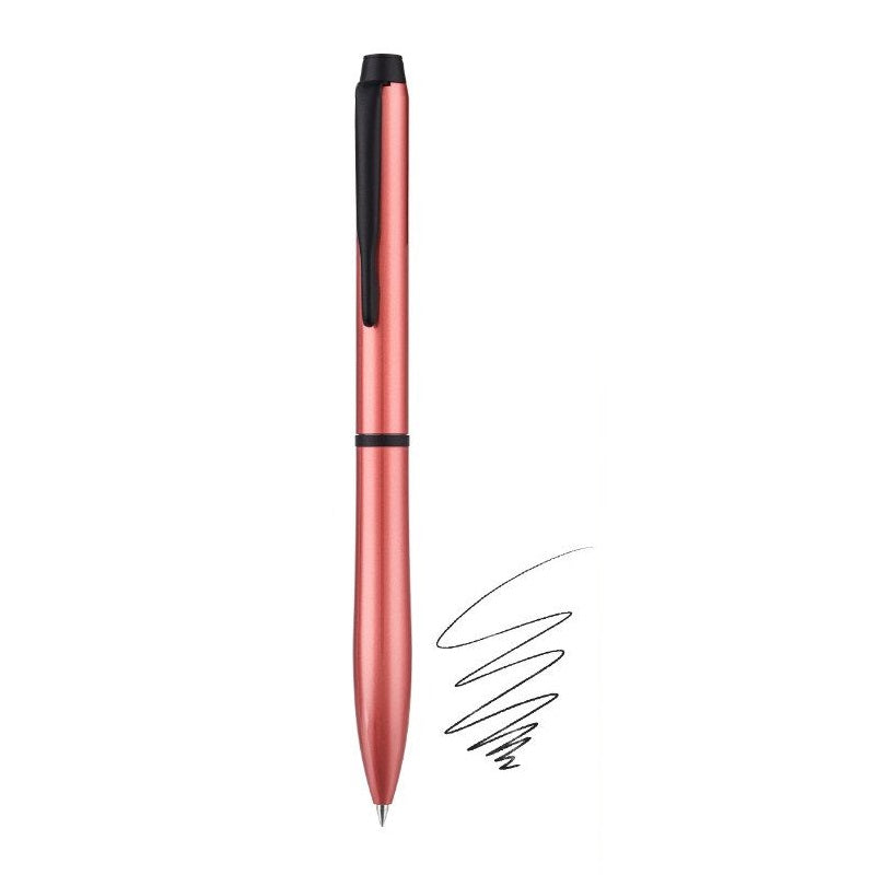 Pilot ETERLINK Metal Ballpoint Pen | 0.7mm Black Ink | Twist Retractable | Acro Ink Red Orange