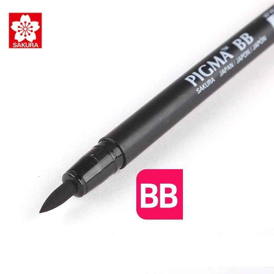 Sakura Pigma Professioneller Pinselstift – Fett – Schwarz (2er-Pack)