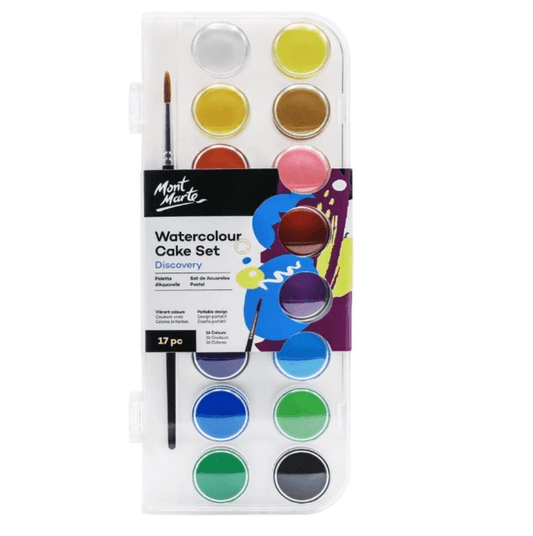 Mont Marte Aquarell-Kuchenset Discovery, 16 brillante Farben