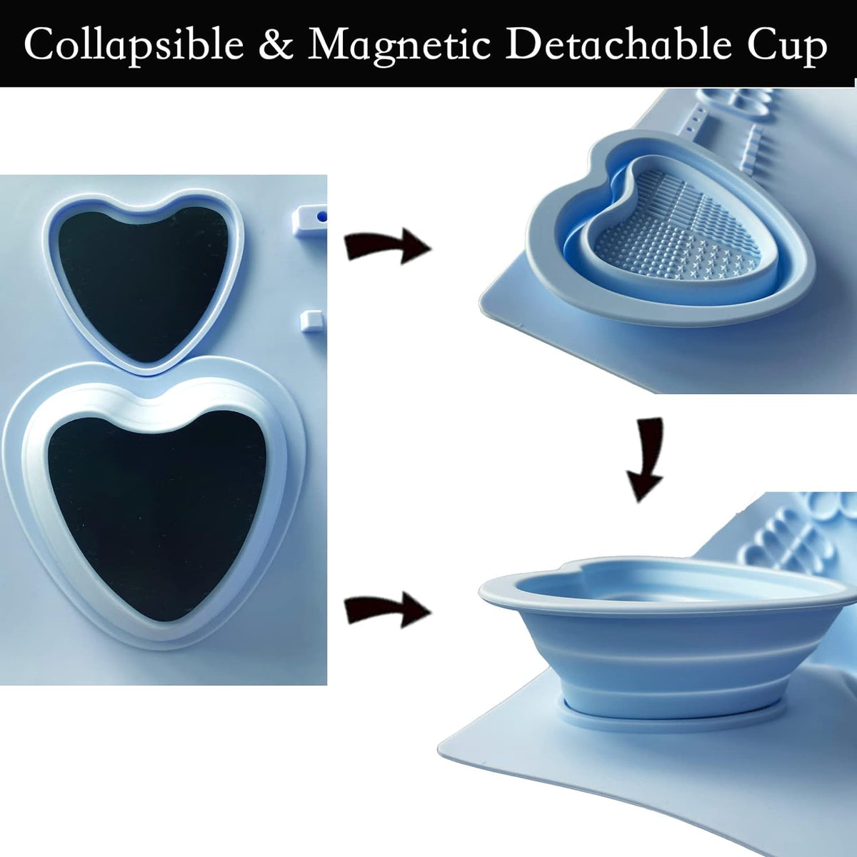 Silicone Painting Mat with Cup and Paint Holder