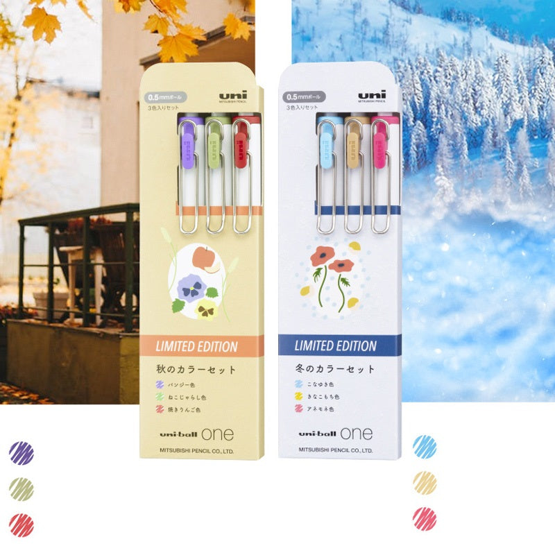 Uni-Ball One Autumn Winter Colors Limited Edition Gel Ink Pen 0.38mm