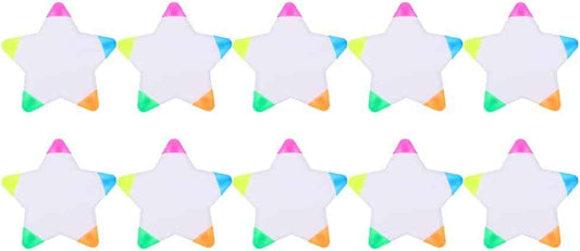 10 st Star Shape Akvarell Highlighter 5 i 1 färg fluorescerande pennor