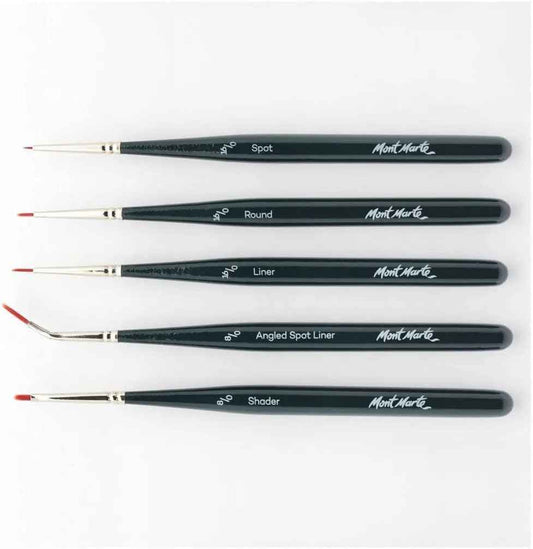 Mont Marte Mini-Detailpinsel-Set, 5-teilig