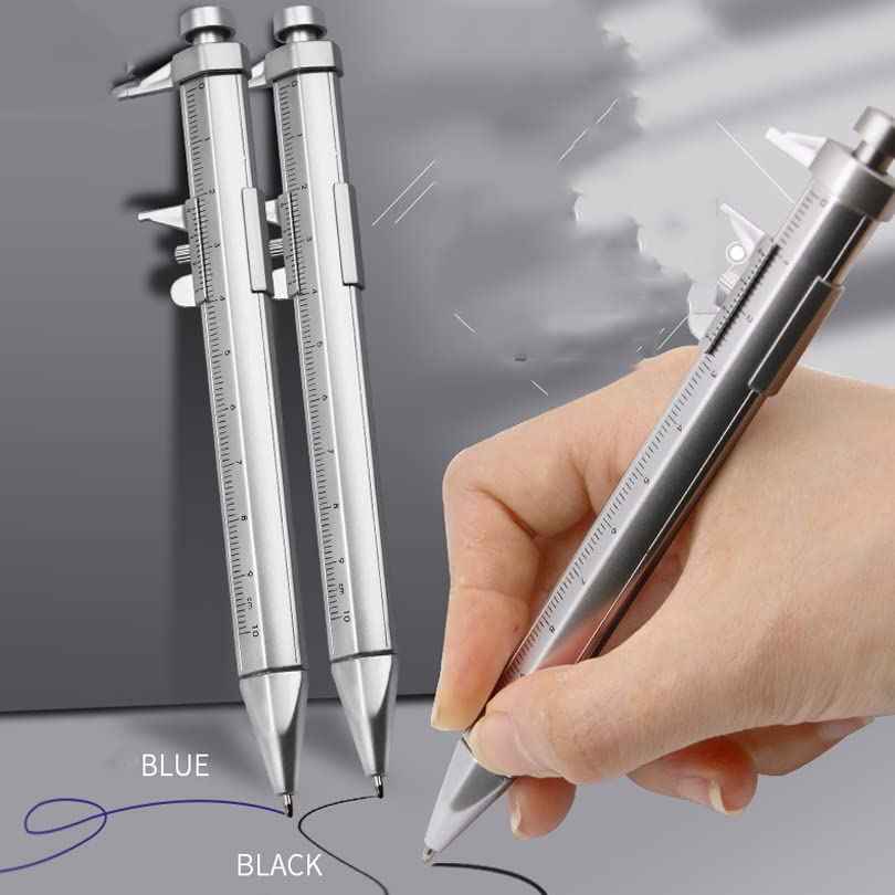 2in1 Vernier Caliper Balpen Gadget voor houtbewerkers Timmerman 5-pack