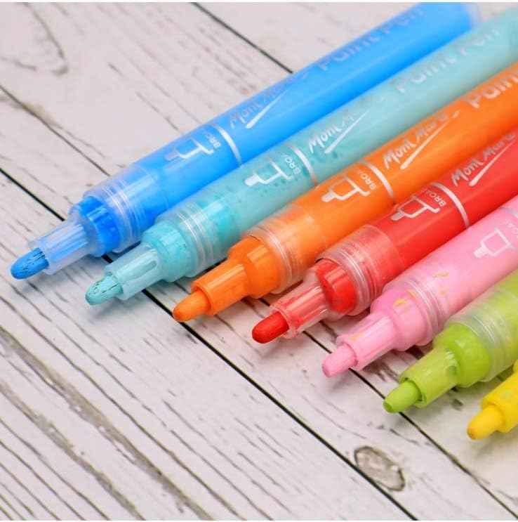 Mont Marte Signature Acrylic Paint Pens,12 Piece,Round Tip (3mm)