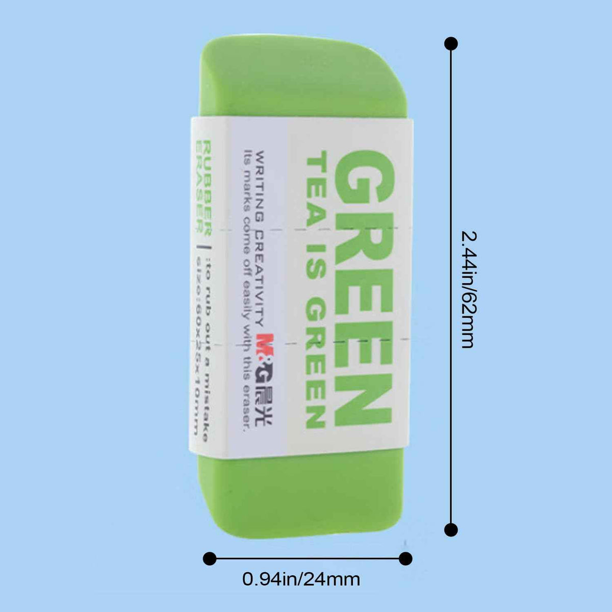 M&G Large Pencil Erasers,8 Assort Colors