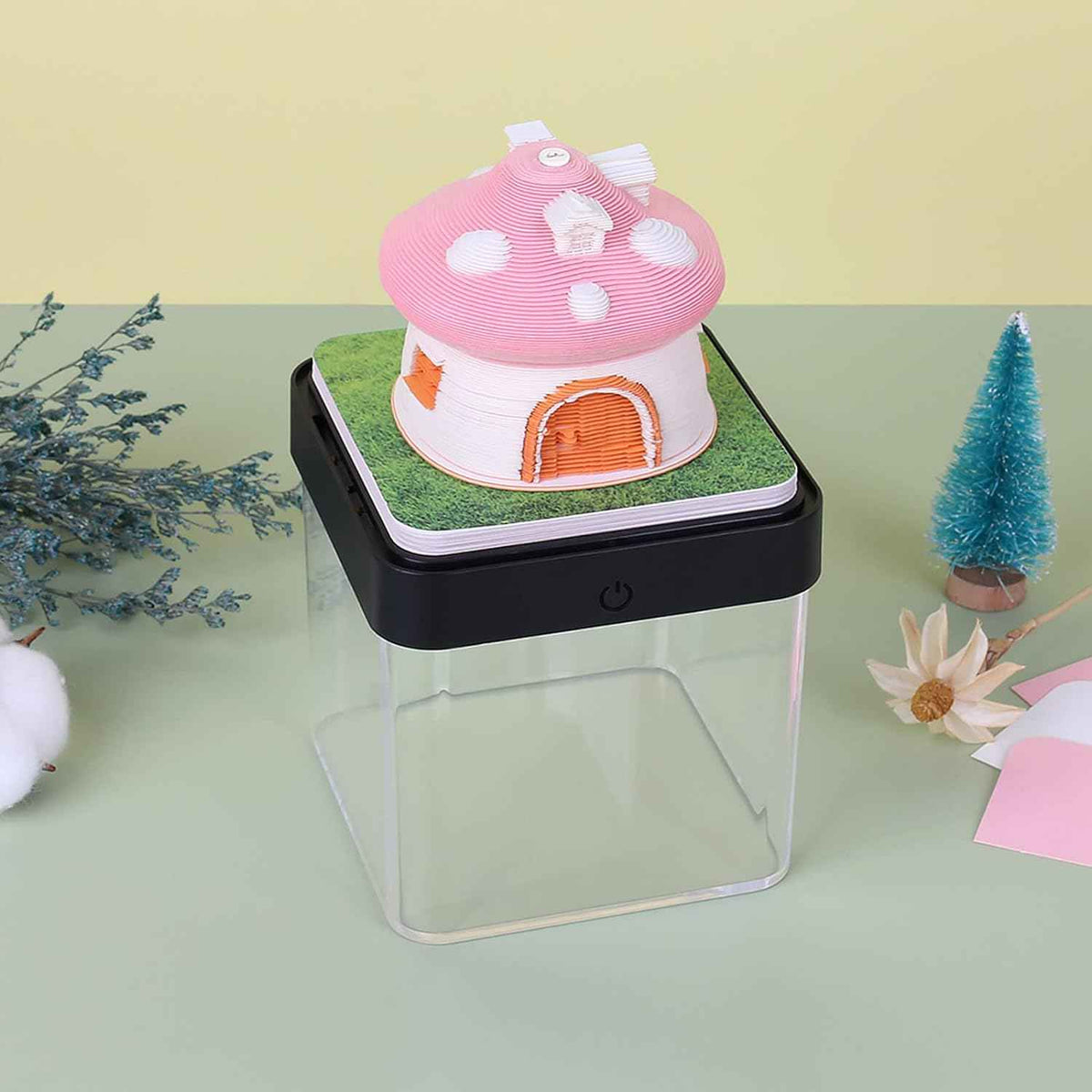 2026 Time Piece Mushroom Calendar Memo Pad with LED Lights
