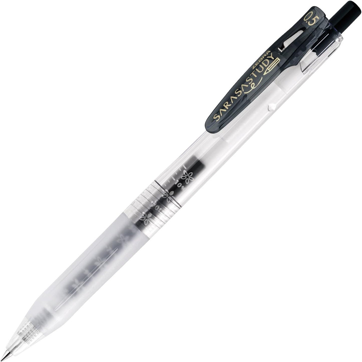 Zebra JJM88 Sarasa Study Gel Ballpoint Pen,0.5,Black,10 Pieces Black