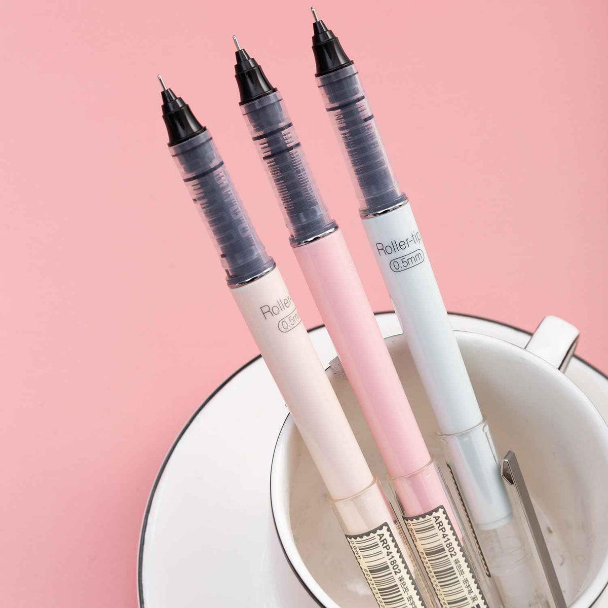 M&G Flüssig-Tintenroller, 0,5 mm Stift mit feiner Spitze und schwarzer Tinte, 6er-Pack