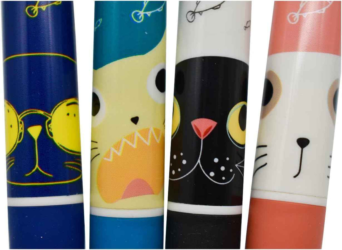 12PCS Cat 4in1 Multicolor Ballpoint Pens