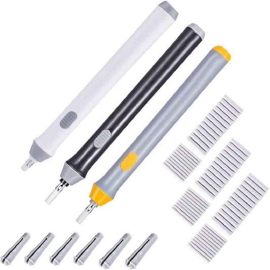 Elektrisches Radiergummi-Set in 3 Farben mit 66 Radiergummis und 6 Gummiklammern