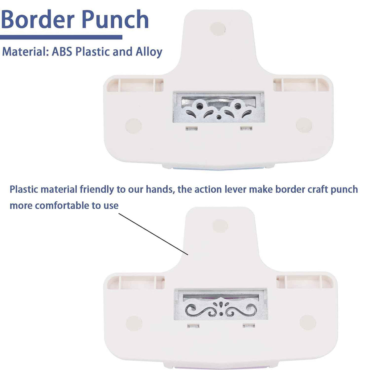 2 Pieces Border Punch for DIY Paper Crafts Scrapbooking Cards