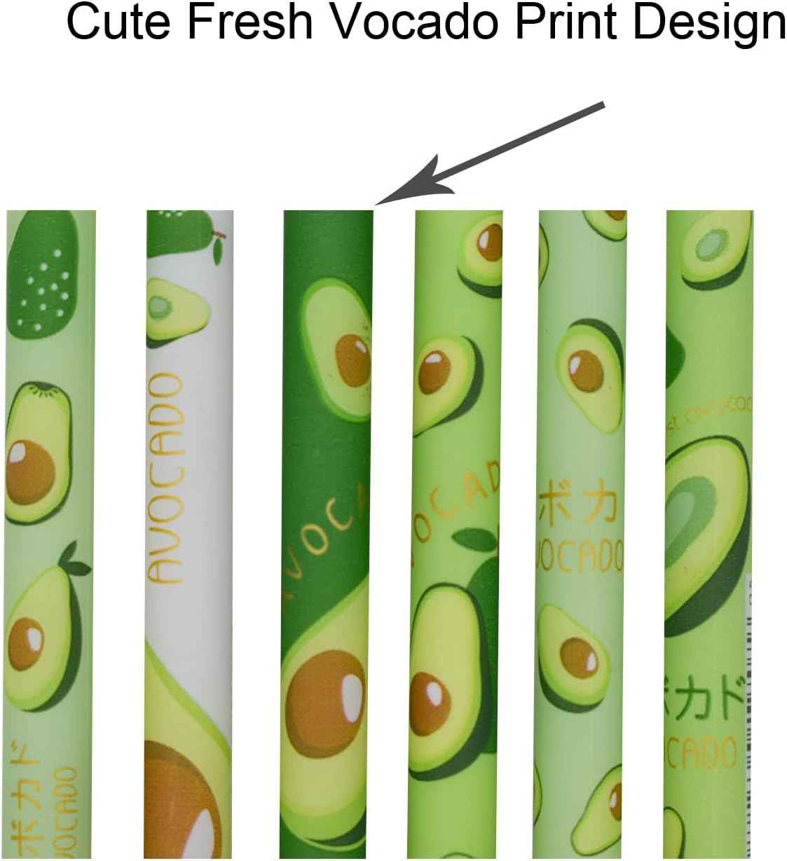 12 stuks sappige avocado glanzende kroon gelpennen 0,5 mm zwarte inkt voor kinderen school