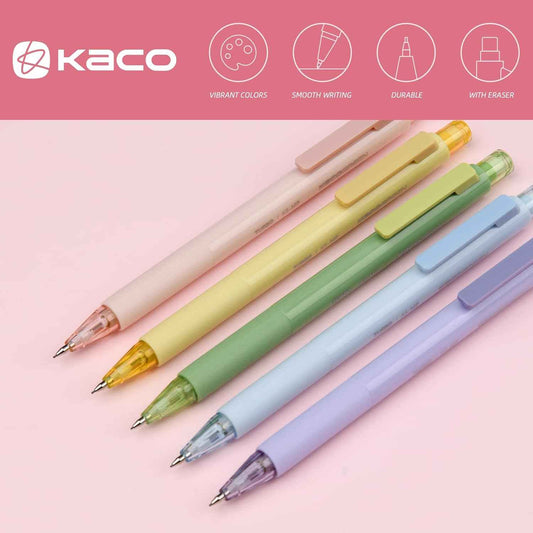 Kaco TURBO Druckbleistifte mit 5 Tuben HB-Minenminen, 5er-Pack