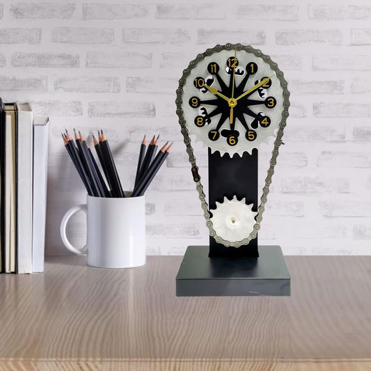 Steampunk-Uhr mit drehbarem Zahnrad im Vintage-Stil