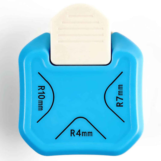 3-in-1-Papierstanzer-Eckenrunder, R4 mm + R7 mm + R10 mm