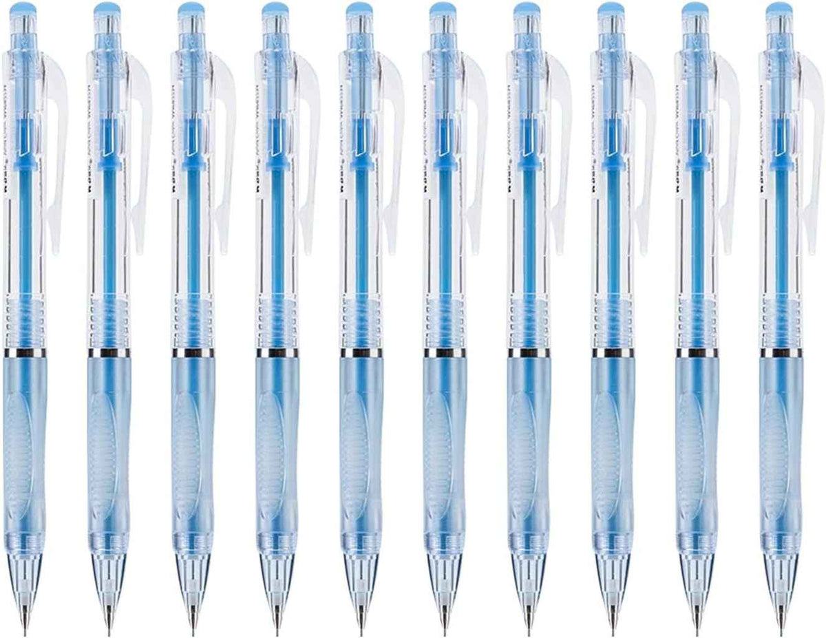 M&G 10Pcs 0.5mm Mechanical Pencils Set with Great Grip Blue