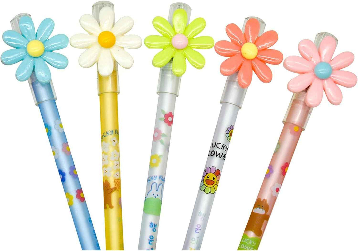 12 Stück Fancy Sunflower Gelstifte 0,5 mm schwarze Tinte