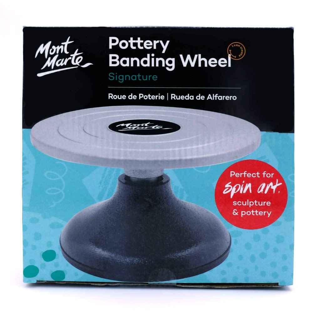 Mont Marte handtekening aardewerk bandwiel, 7 inch (18 cm) diameter
