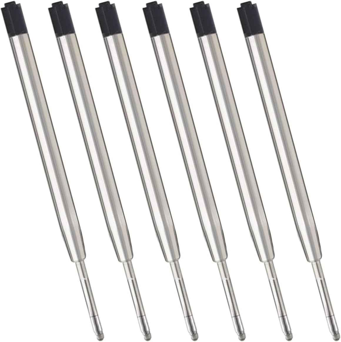 10pcs Ballpoint Pen Refills,1mm Medium Tip,Black Blue Red Black