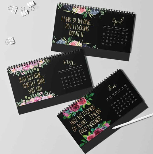 2024 „Fuck It“-Tischkalender für müde Frauen