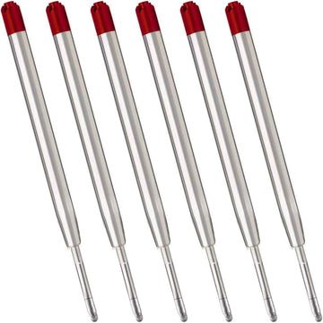 10pcs Ballpoint Pen Refills,1mm Medium Tip,Black Blue Red Red