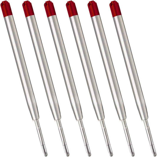 10pcs Ballpoint Pen Refills,1mm Medium Tip,Black Blue Red Red