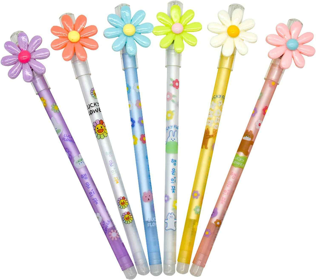 12 Stück Fancy Sunflower Gelstifte 0,5 mm schwarze Tinte