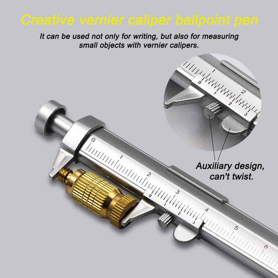 2in1 Vernier Caliper Balpen Gadget voor houtbewerkers Timmerman 5-pack