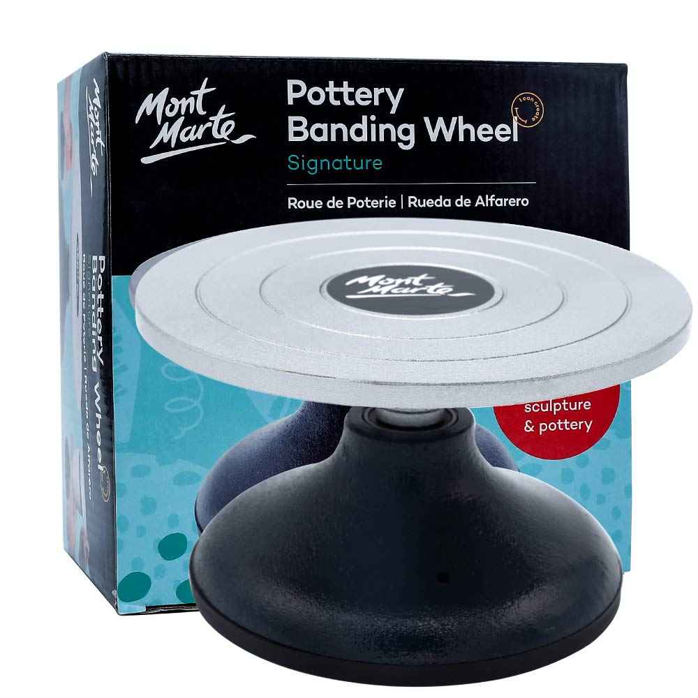 Mont Marte handtekening aardewerk bandwiel, 7 inch (18 cm) diameter