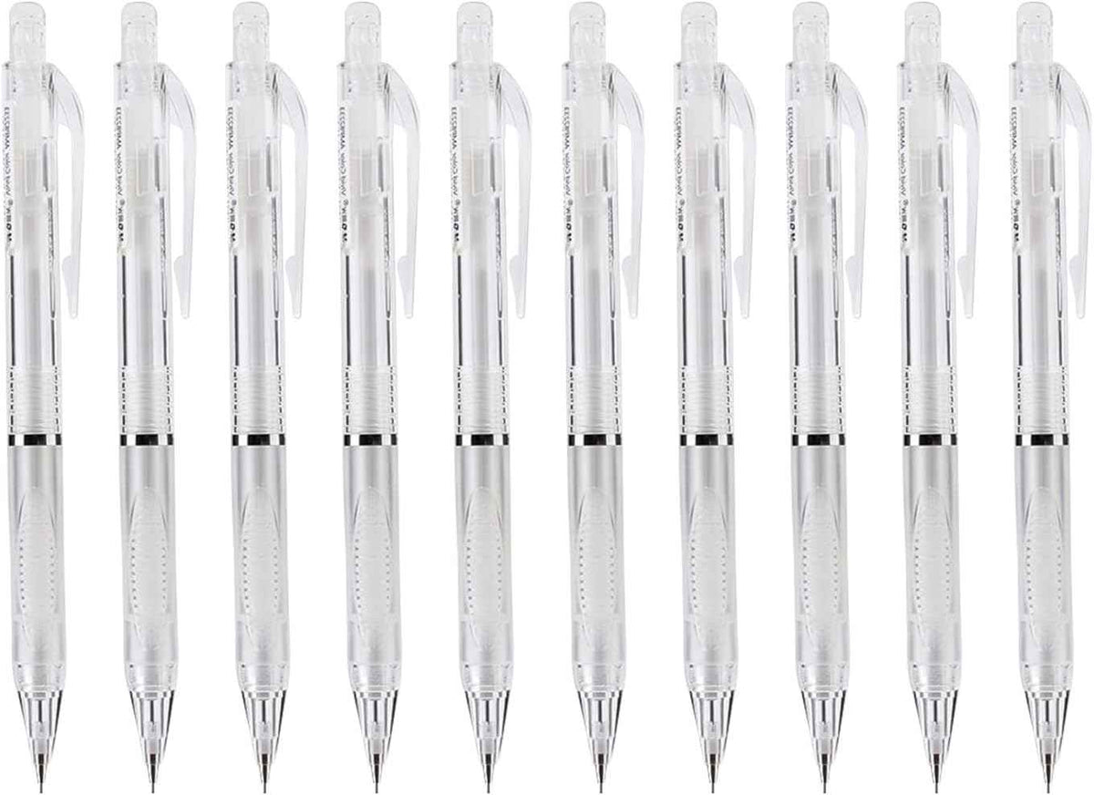 M&G 10Pcs 0.5mm Mechanical Pencils Set with Great Grip White