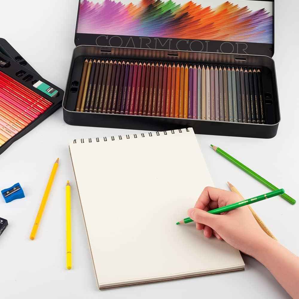 NYONI Professional 120 Colored Drawing Pencils Tin Box