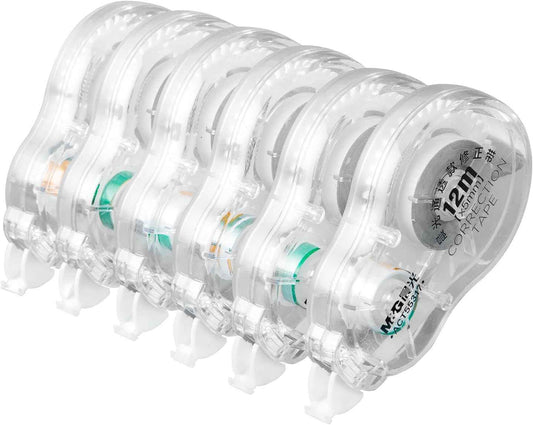 M&G 39FT langes Korrekturband-Set, 72M/234FT weiß, 6er-Pack