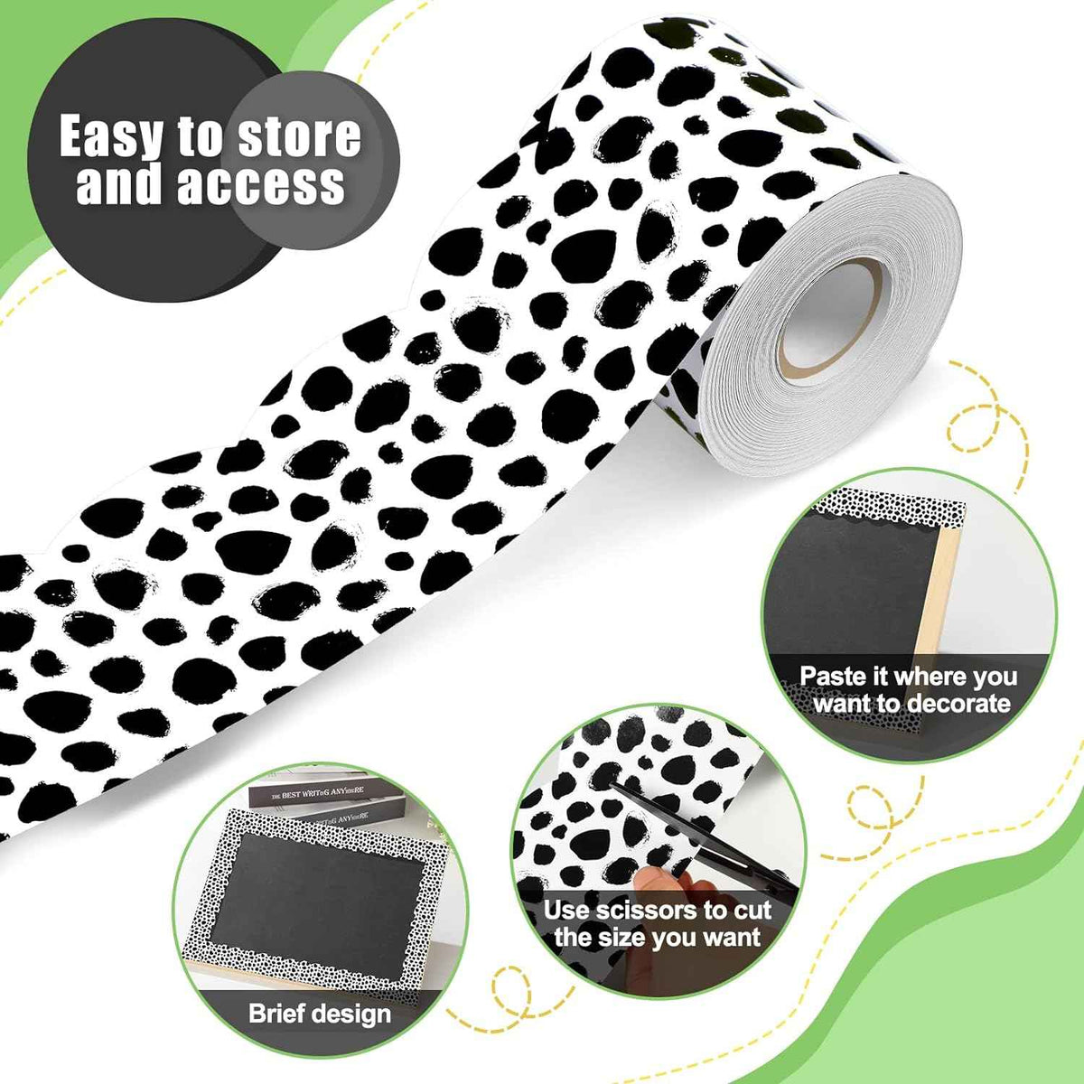 65 Feet Bulletin Board Dots Decorative Trim Borders