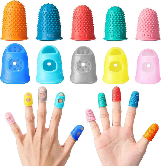 20 Stück Gummi-Fingerspitzenschutz, Fingerschutzabdeckungen in verschiedenen Farben