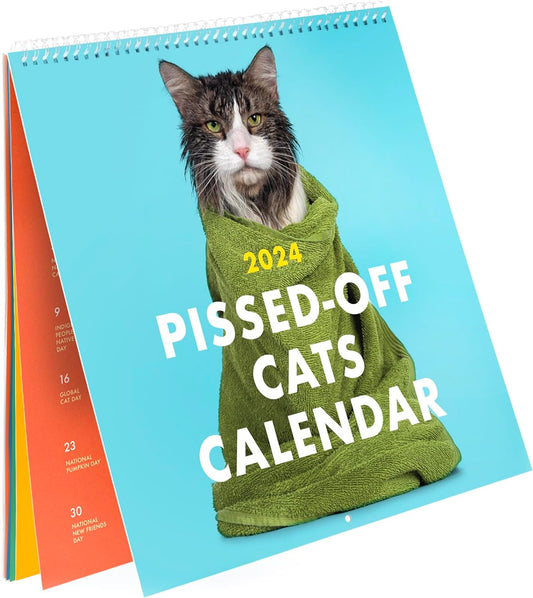 Wandkalender 2024 mit angepissten Katzen