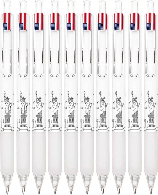COLNK Retractable Gel Pens 0.5 Black Ink Writing Pen,Fine Point,12-Count