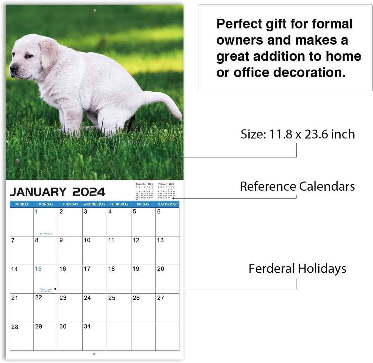 Wandkalender Crapping Dogs 2024